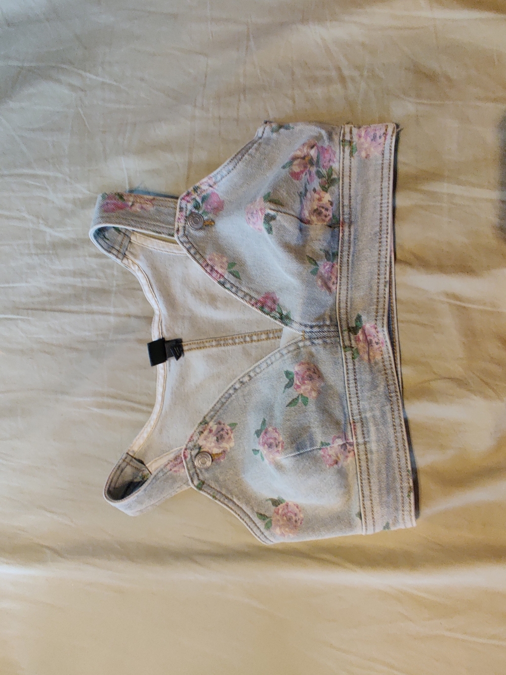 wild fable Pastel Floral Denim Crop Top